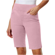 Bermudashorts i stretchig twill med fickor för kvinnor