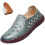Γυναικεία δερμάτινα μοκασίνια, casual, φλατ, slip-on παπούτσια με κοψίματα 1