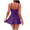 Women's solid backless one-piece swimsuit with padded 3
