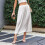 Sottogonna da donna in raso e pizzo, colore bianco, modello intero. 4