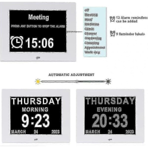 Dementia Clock for Seniors Large Digital Calendar Clock 7 1