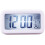 LED Digital Alarm Clock Battery Operated White 3
