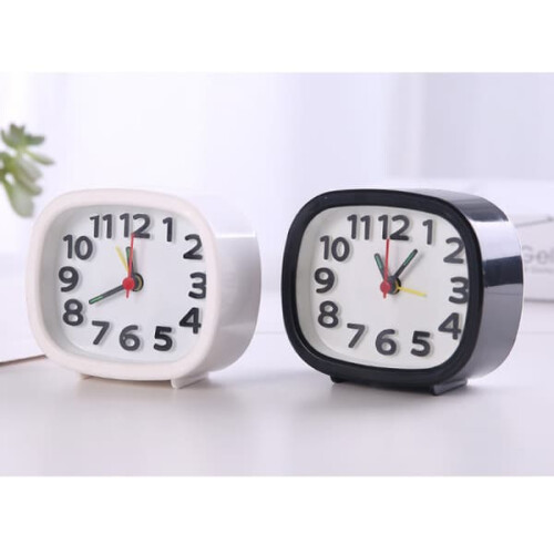 Analog Alarm Clock Battery Operated Silent Night Light Desk 2