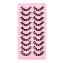 Faux cils courts et fins naturels (10 paires)