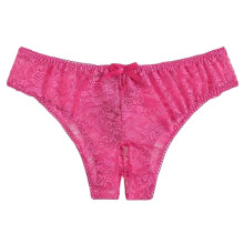 Fo-éadaí cadáis bándearg te do mhná le crotch oscailte lása, S