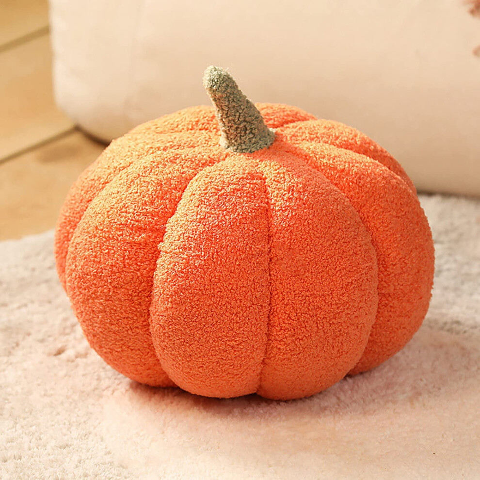 Halloween Pumpkin Pillow Plush Fleece Decor 11in