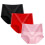 Damen-Baumwollslips mit hohem Bund, 3er-Pack, Rosa, Größe E4XL 1