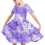 Mädchenkleid mit Farbverlauf und Batikmuster, Größe 2T 1