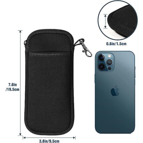 Glasses Case Double Soft Fabric with Carabiner 2-Pack 1