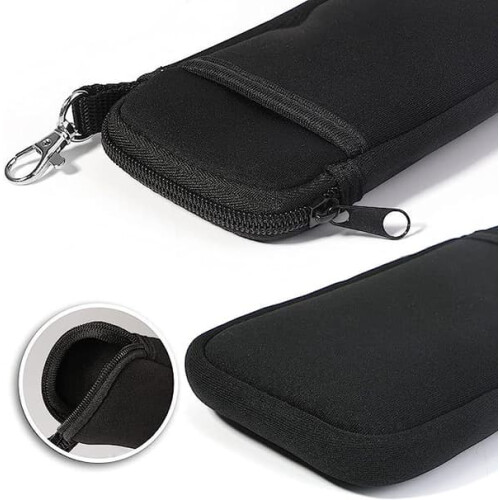Glasses Case Double Soft Fabric with Carabiner 2-Pack 2