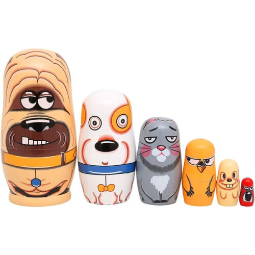 Wooden Russian Nesting Dolls Handmade Set 1