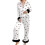 Dame flannel pyjamassæt med sløjfeprint, 2 dele 1