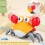 Crab Toy with Obstacle Avoidance Music Lights Orange 1pc 5