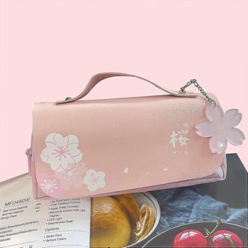 Cherry Blossom Pencil Case Pink Large Capacity 1