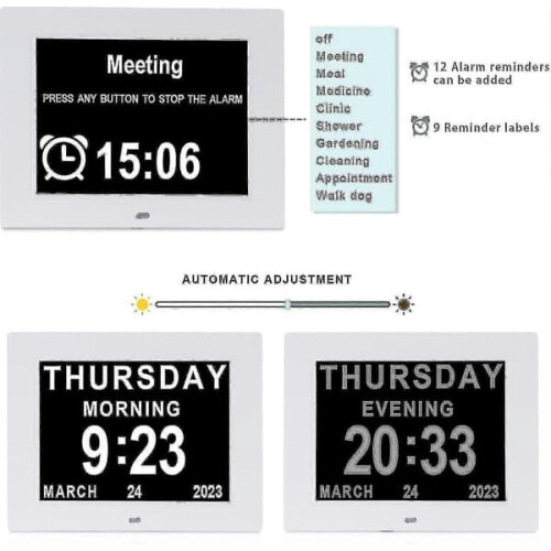 Dementia Clock for Seniors with Large Digital Display, Day 2