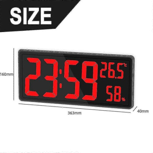 Digital Wall Clock with Temperature and Humidity Display 1