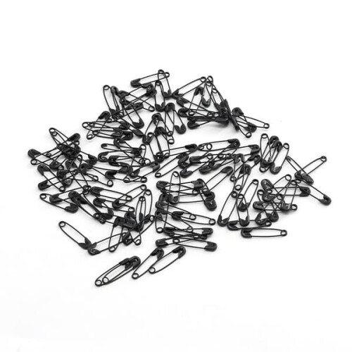 Safety Pins Black High-Quality Durable 100-Pack 2