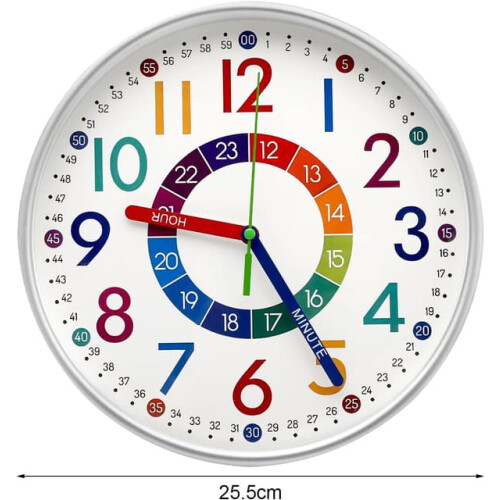 Children's Wall Clock Colorful Numbers 30 cm 1