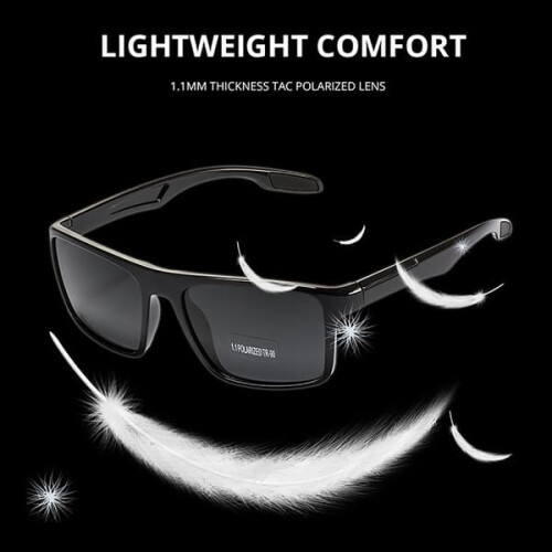 Polarized Sunglasses Black Frame UV400 Unisex A6 2