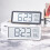 Digital Wall Clock with Humidity Display White 6
