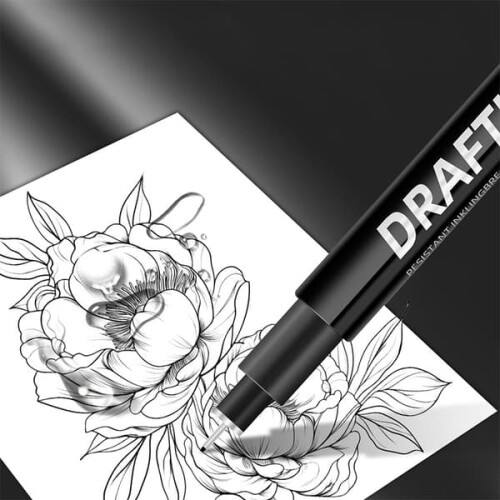 Neutral fineliner pen set black 6 pieces 1