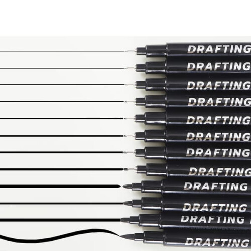 Neutral fineliner pen set black 6 pieces 2