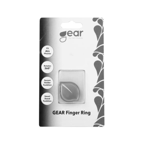 GEAR Mobile Ring Leaf Matte Silver Adjustable 1