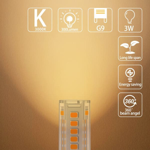 G9LED Bulbs Warm White3W300LM3000K10-Pack 2