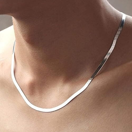 925 Silver Snake Chain Necklace 20 inches 1