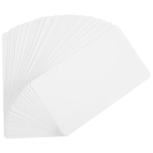 White Cardboard Message Cards DIY Branding 100 pcs 1