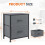 Nightstand Set of 2 Grey Fabric-Drawer Side Tables 7