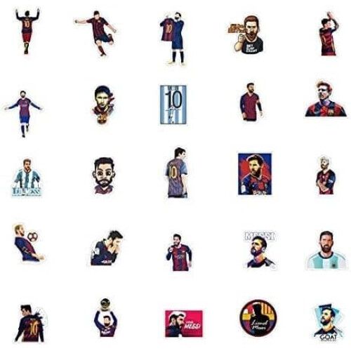 Adesivi piccoli Messi, stella del calcio, 50 pezzi 1