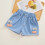 Jeansshorts für Mädchen mit Blumenmuster, Größe 4-12 2