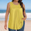 Plus size tanktop til kvinder med rund hals og plisseret front 1X-5X 3