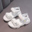 Kindersandalen, comfortabel, dikke zool, wit2 5