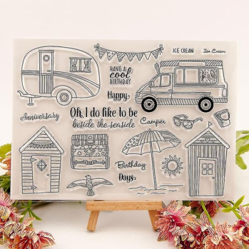 Silicone Campervan Sealing Stamp for DIY Scrapbooking 1