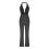 Schwarzer Damen-Jumpsuit, locker geschnitten, elegant 5