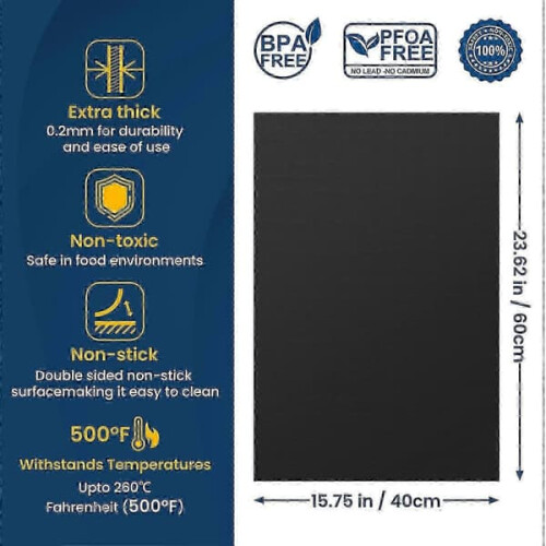 Oven Mat Heavy Duty Teflon 2-Pack 2