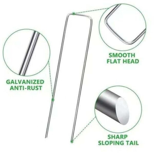 Galvanized Steel Fixing Pegs for Weed Netting 200x40mm 2