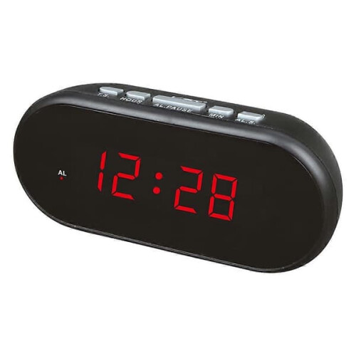 LED Digital Alarm Clock Plastic Wall/Table Clock Blue 1
