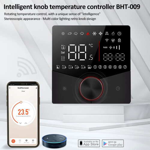 WiFi slimme verwarmingsthermostaat met touchscreen LCD en 2