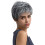 Gray Synthetic Wig for Women Layered Ash White 2
