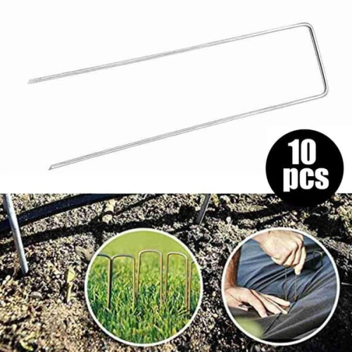 U-Shaped Tent Pegs Galvanized 20-Pack 2