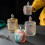 Glass candy storage box gold 600ml 5
