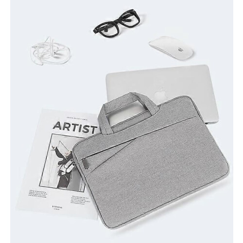 14 inch laptop case gray waterproof with handle 1