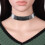 Silver metallic choker necklace one piece 3