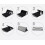 Grey linen glasses case for women hard triangle foldable 2