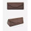Grey linen glasses case for women hard triangle foldable 3