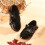 Mädchen-Freizeitschuhe aus Leder, schwarz, Größe 25 6
