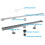 Linear Shower Drain Kit Brushed Nickel 32 inch 6